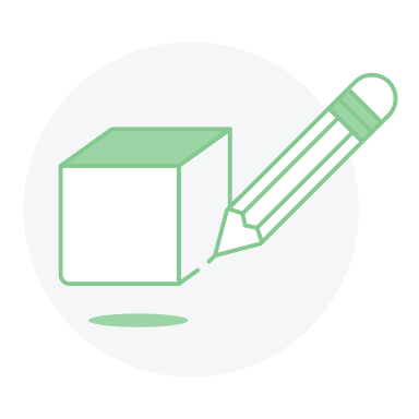 Pencil drawing a cube